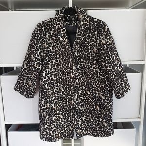 Topshop leopard print coat